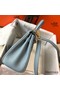 Hermes Kelly 20cm Bag In Blue Lin Clemence Leather GHW Replica