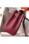 Hermes Kelly 20cm Bag In Bordeaux lemence Leather GHW Replica