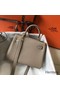 Hermes Kelly 20cm Bag In Grey Clemence Leather GHW Replica