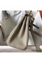 Hermes Kelly 20cm Bag In Grey Clemence Leather GHW Replica