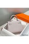 Hermes Kelly 20cm Bag In Mauve Pale Clemence Leather PHW Replica