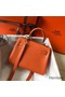 Hermes Kelly 20cm Bag In Orange Clemence Leather GHW Replica