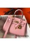 Hermes Kelly 20cm Bag In Pink Clemence Leather GHW Replica