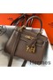 Hermes Kelly 20cm Bag In Taupe Clemence Leather GHW Replica