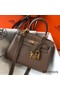 Hermes Kelly 20cm Bag In Taupe Clemence Leather GHW Replica