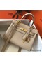Hermes Kelly 20cm Bag In Trench Clemence Leather GHW Replica