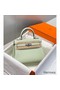 Hermes Kelly 20cm Bag In Vert Fizz Clemence Leather PHW Replica