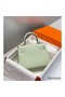 Hermes Kelly 20cm Bag In Vert Fizz Clemence Leather PHW Replica