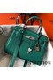 Hermes Kelly 20cm Bag In Vert Vertigo Clemence Leather PHW Replica