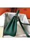 Hermes Kelly 20cm Bag In Vert Vertigo Clemence Leather PHW Replica