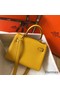 Hermes Kelly 20cm Bag In Yellow Clemence Leather GHW Replica