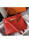 Hermes Kelly 25cm Handmade Bag In Red Embossed Crocodile Leather Replica