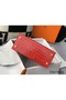 Hermes Kelly 25cm Handmade Bag In Red Embossed Crocodile Leather Replica