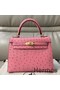 Hermes Kelly 25cm Handmade Bag In Terre Cutie Ostrich Skin Replica
