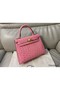 Hermes Kelly 25cm Handmade Bag In Terre Cutie Ostrich Skin Replica