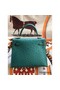 Hermes Kelly 25cm Handmade Bag In Vert Vertigo Ostrich Skin Replica
