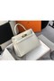 Hermes Kelly 25cm Handmade Bag In White Embossed Crocodile Leather Replica