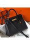 Hermes Kelly 25cm Retourne Bag In Black Clemence Leather Replica