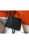 Hermes Kelly 25cm Retourne Bag In Black Clemence Leather Replica
