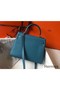 Hermes Kelly 25cm Retourne Bag In Blue Jean Clemence Leather Replica