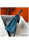 Hermes Kelly 25cm Retourne Bag In Blue Jean Clemence Leather Replica