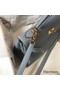 Hermes Kelly 25cm Retourne Bag In Blue Lin Clemence Leather Replica