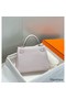 Hermes Kelly 25cm Retourne Bag In Mauve Pale Clemence Leather Replica