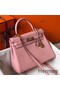 Hermes Kelly 25cm Retourne Bag In Pink Clemence Leather Replica