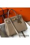 Hermes Kelly 25cm Retourne Bag In Tourterelle Clemence Leather Replica