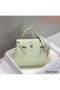 Hermes Kelly 25cm Retourne Bag In Vert Fizz Clemence Leather Replica