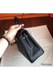 Hermes Kelly 25cm Retourne Handmade Bag In Black Swift Leather Replica