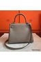 Hermes Kelly 25cm Retourne Handmade Bag In Grey Swift Leather Replica
