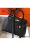 Hermes Kelly 25cm Sellier Bag In Black Epsom Leather Replica