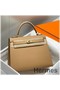 Hermes Kelly 25cm Sellier Bag In Chai Epsom Leather GHW Replica