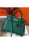 Hermes Kelly 25cm Sellier Bag In Malachite Epsom Leather Replica