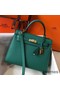 Hermes Kelly 25cm Sellier Bag In Malachite Epsom Leather Replica