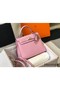 Hermes Kelly 25cm Sellier Bag In Mauve Sylvestre Epsom Leather Replica