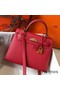 Hermes Kelly 25cm Sellier Bag In Red Epsom Leather Replica