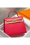 Hermes Kelly 25cm Sellier Bag In Rose Extreme Epsom Leather Replica