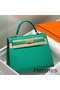 Hermes Kelly 25cm Sellier Bag In Vert Jade Epsom Leather Replica