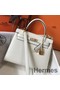 Hermes Kelly 25cm Sellier Bag In White Epsom Leather Replica
