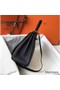 Hermes Kelly 28cm Bag In Black Clemence Leather GHW Replica