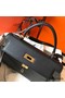 Hermes Kelly 28cm Bag In Black Epsom Leather GHW Replica