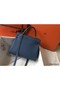 Hermes Kelly 28cm Bag In Blue Agate Clemence Leather GHW Replica