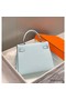 Hermes Kelly 28cm Bag In Blue Brume Epsom Leather PHW Replica