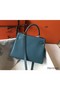 Hermes Kelly 28cm Bag In Blue Jean Clemence Leather GHW Replica