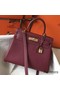 Hermes Kelly 28cm Bag In Bordeaxu Clemence Leather GHW Replica