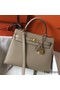 Hermes Kelly 28cm Bag In Gris Tourterelle Epsom Leather GHW Replica