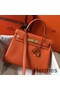 Hermes Kelly 28cm Bag In Orange Clemence Leather GHW Replica