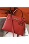 Hermes Kelly 28cm Bag In Red Epsom Leather GHW Replica